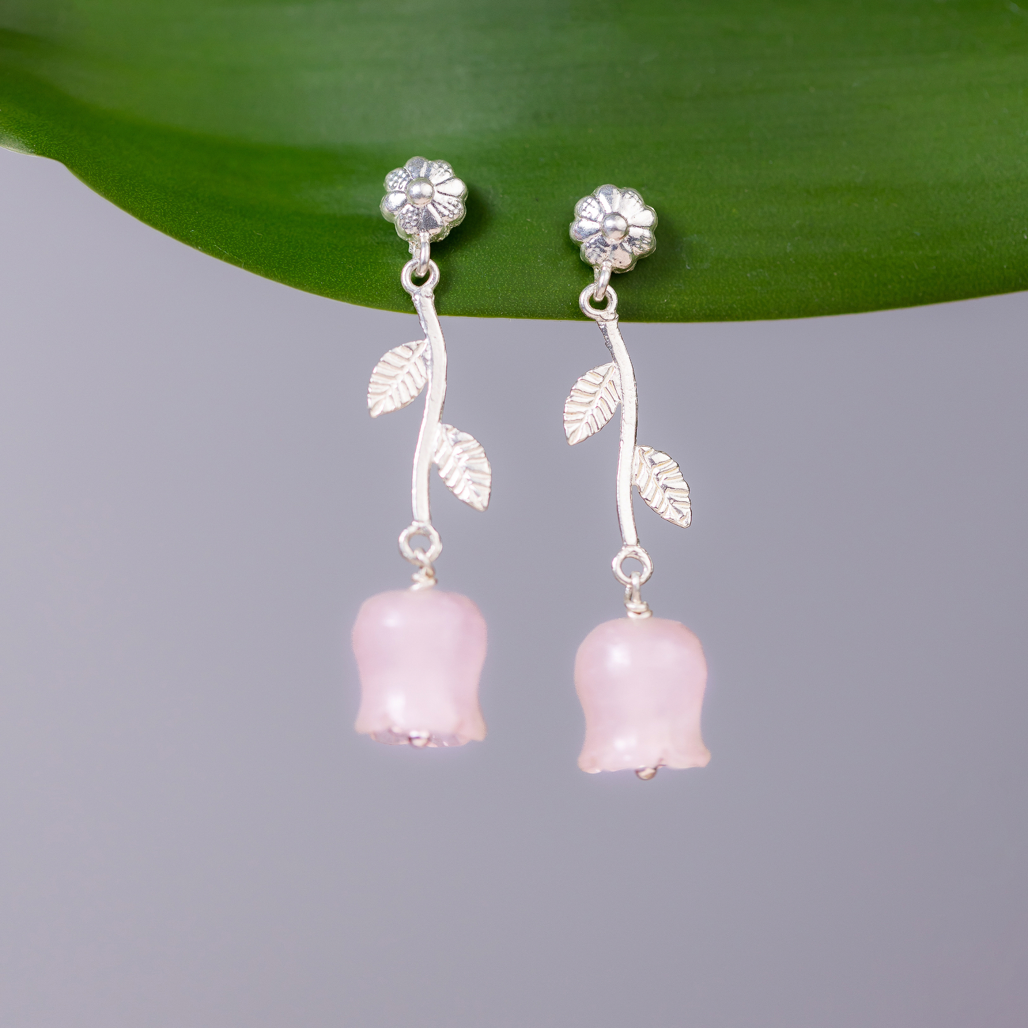 Tulip flower earrings
